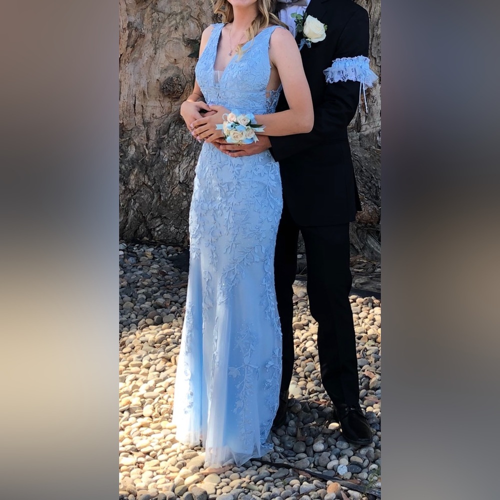 Powder Blue Sherri Hill designer gown